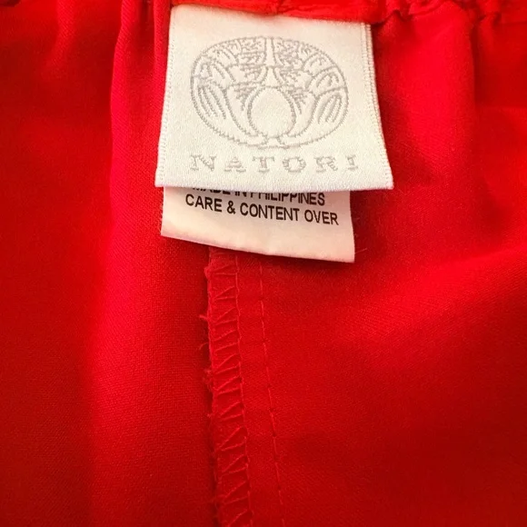 Natori Pajama Set | Women’s Size L | Red Floral Asian-Inspired Print - Picture 7 of 7